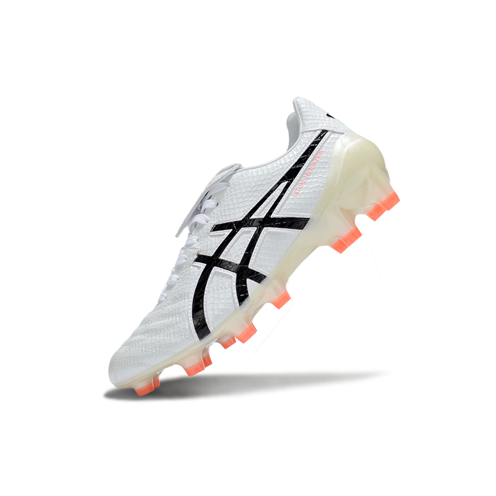 Chuteira Campo Asics Lethal Testimonial 4 FG Branca, Preta e Bege