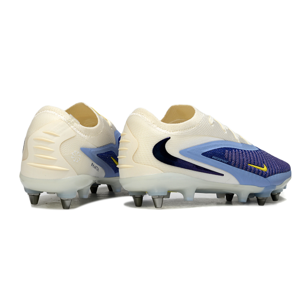Chuteira Campo Nike Phantom GX 6 Elite Trava Mista Branco e Azul ''Fear Nothing''