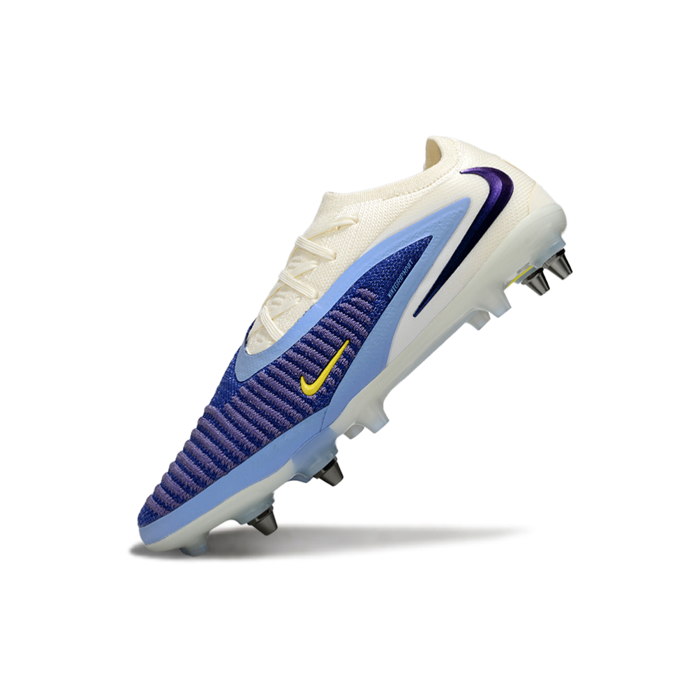 Chuteira Campo Nike Phantom GX 6 Elite Trava Mista Branco e Azul ''Fear Nothing''