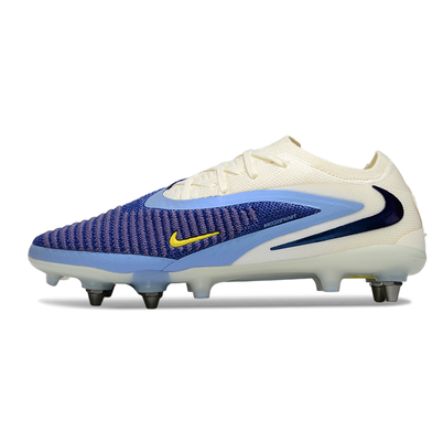 Chuteira Campo Nike Phantom GX 6 Elite Trava Mista Branco e Azul ''Fear Nothing''
