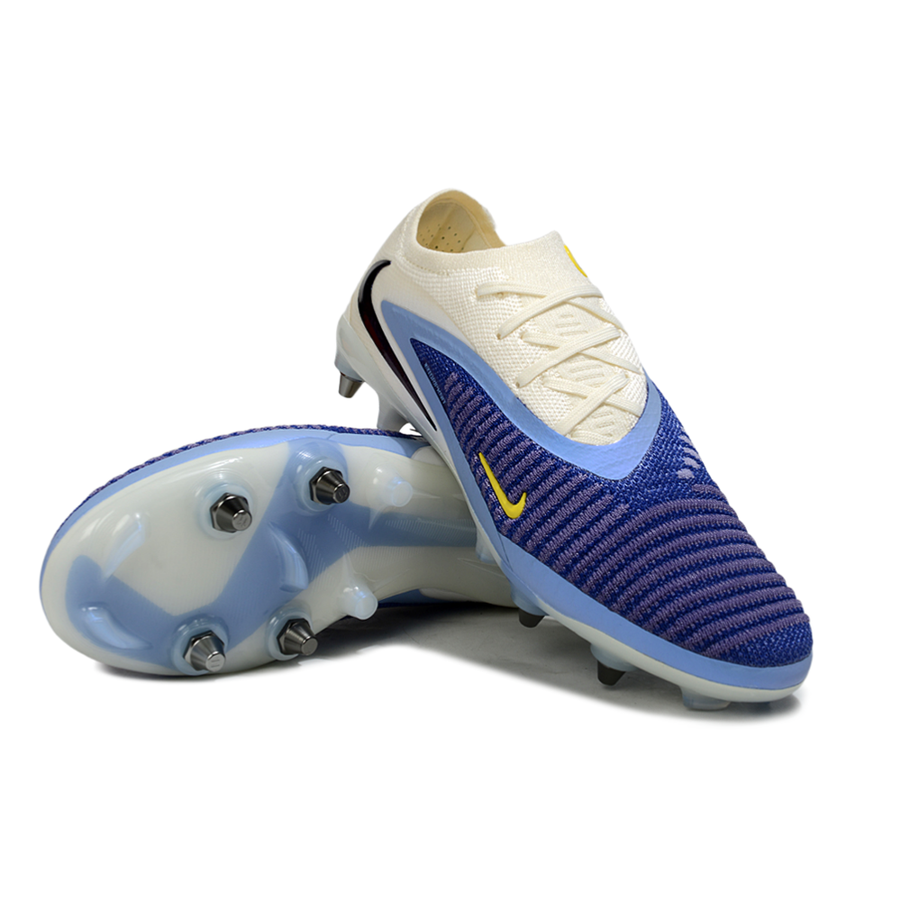 Chuteira Campo Nike Phantom GX 6 Elite Trava Mista Branco e Azul ''Fear Nothing''