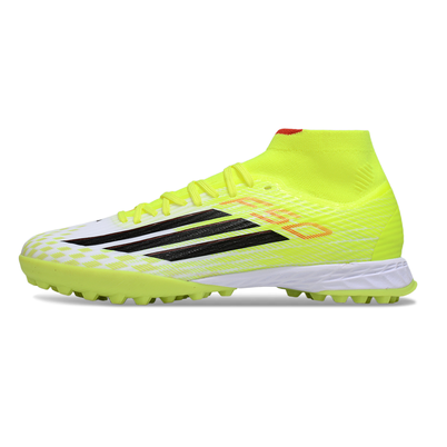 Chuteira Society Adidas F50 Cano Médio TF Verde e Branco
