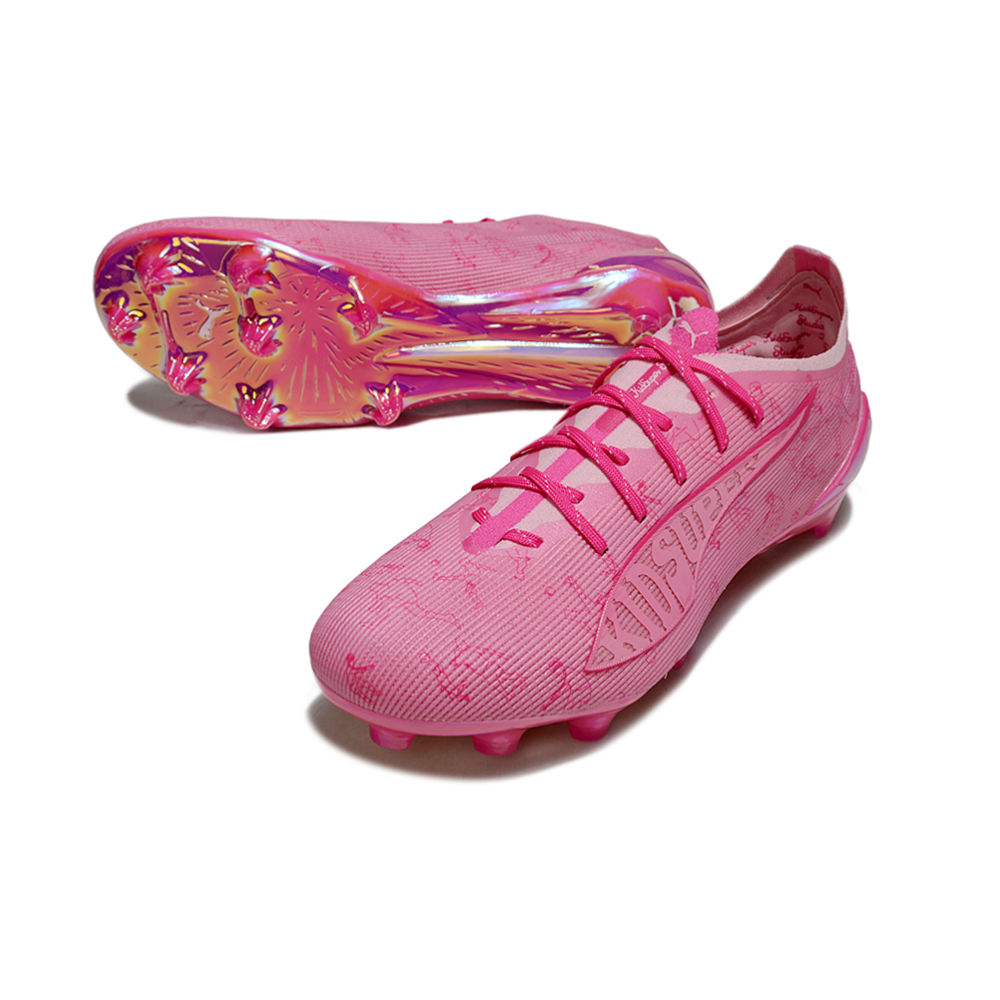 Chuteira Campo Puma Ultra 5 Ultimate FG Rosa "KidSuper"