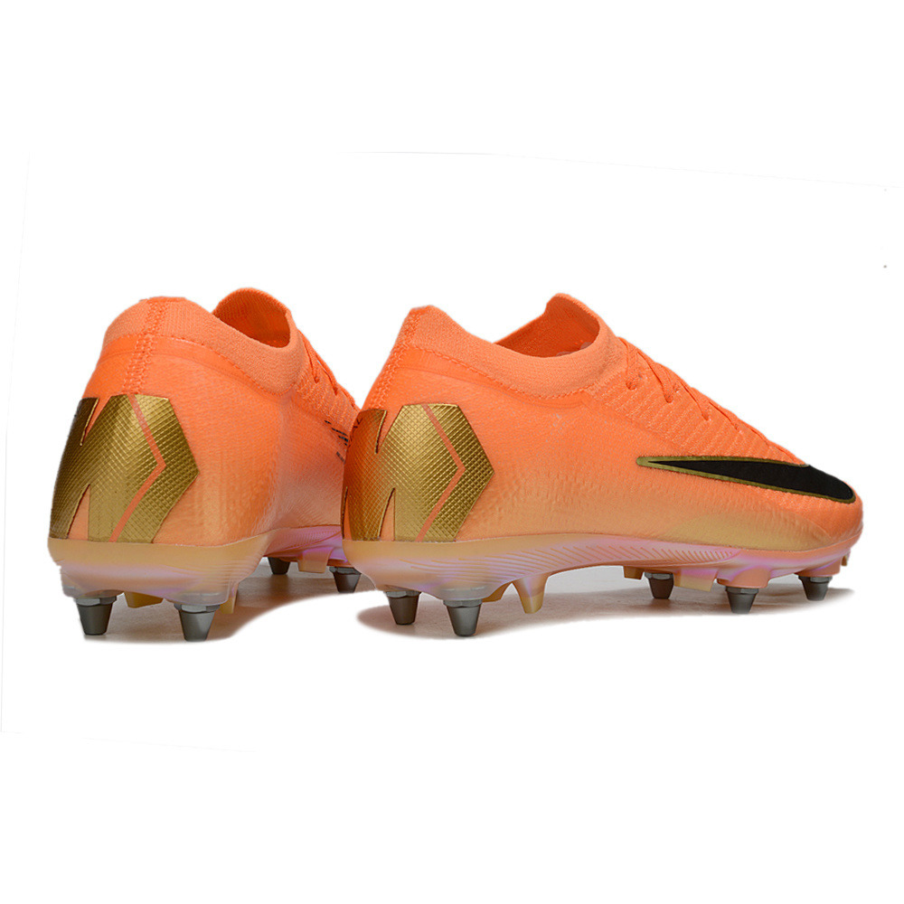 Chuteira Campo Nike Air Zoom Mercurial Vapor 16 Elite Trava Mista Laranja e Preto