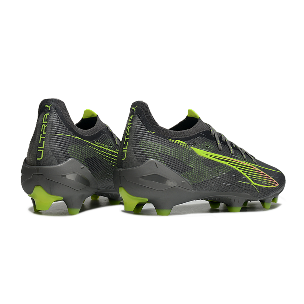 Chuteira Campo Puma Ultra 5 Ultimate FG Cinza e Verde "Audacity Pack"