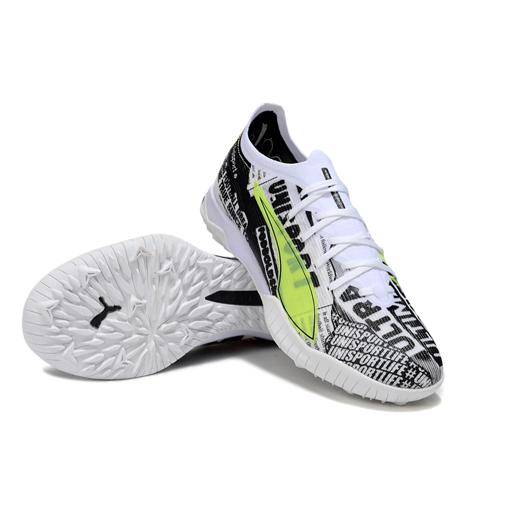 Chuteira Society Puma Ultra 6 Ultimate TF Branco e Preto