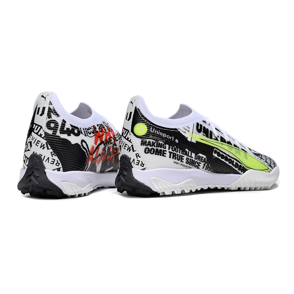 Chuteira Society Puma Ultra 6 Ultimate TF Branco e Preto