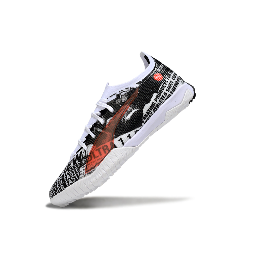 Chuteira Society Puma Ultra 6 Ultimate TF Branco e Preto