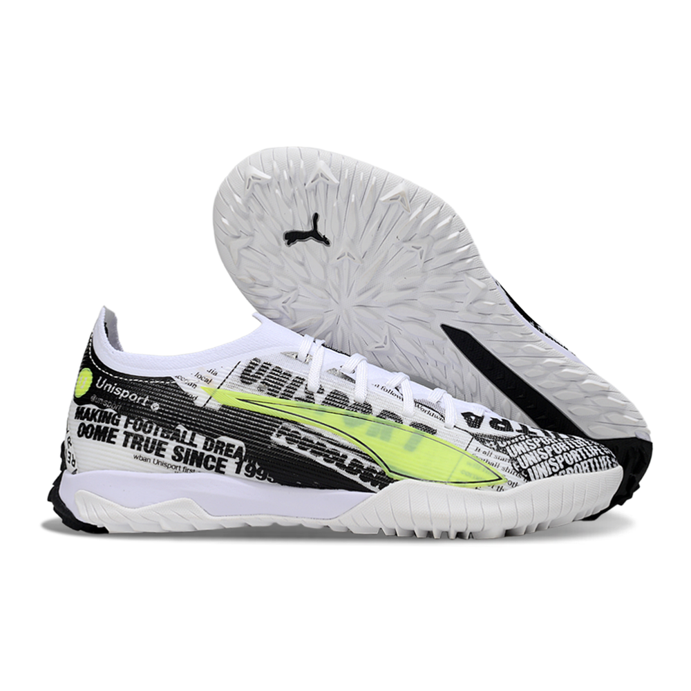 Chuteira Society Puma Ultra 6 Ultimate TF Branco e Preto