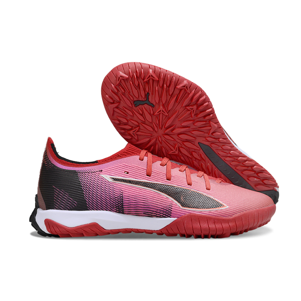 Chuteira Society Puma Ultra 6 Ultimate TF Vermelho e Preto