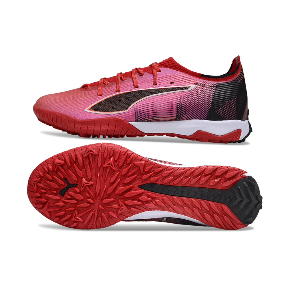Chuteira Society Puma Ultra 6 Ultimate TF Vermelho e Preto