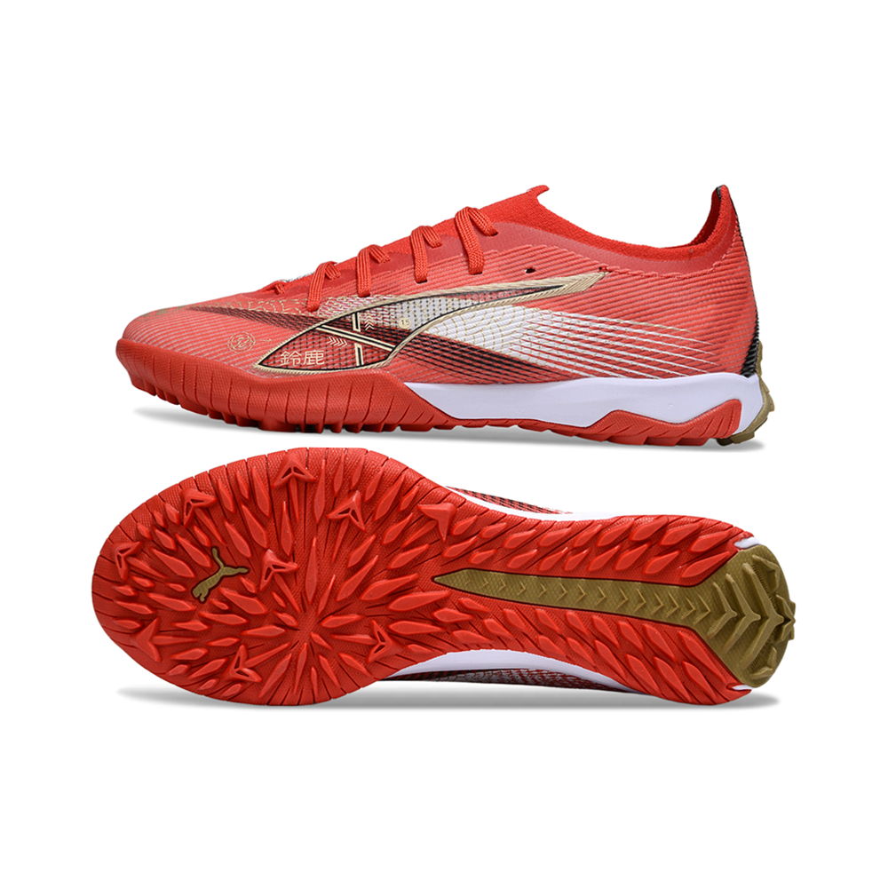 Chuteira Society Puma Ultra 6 Ultimate TF Vermelha e Branca