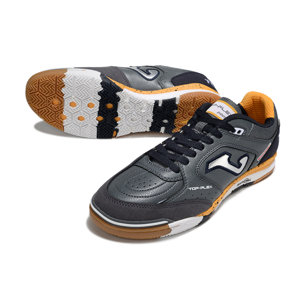 Chuteira Futsal Joma Top Flex Rebound IC Cinza e Preto