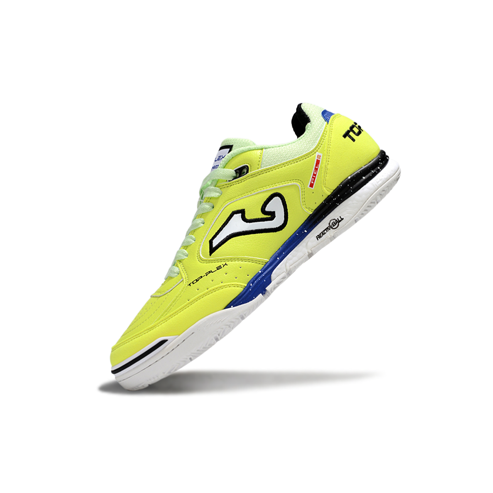 Chuteira Futsal Joma Top Flex Rebound IC Verde, Preto e Azul