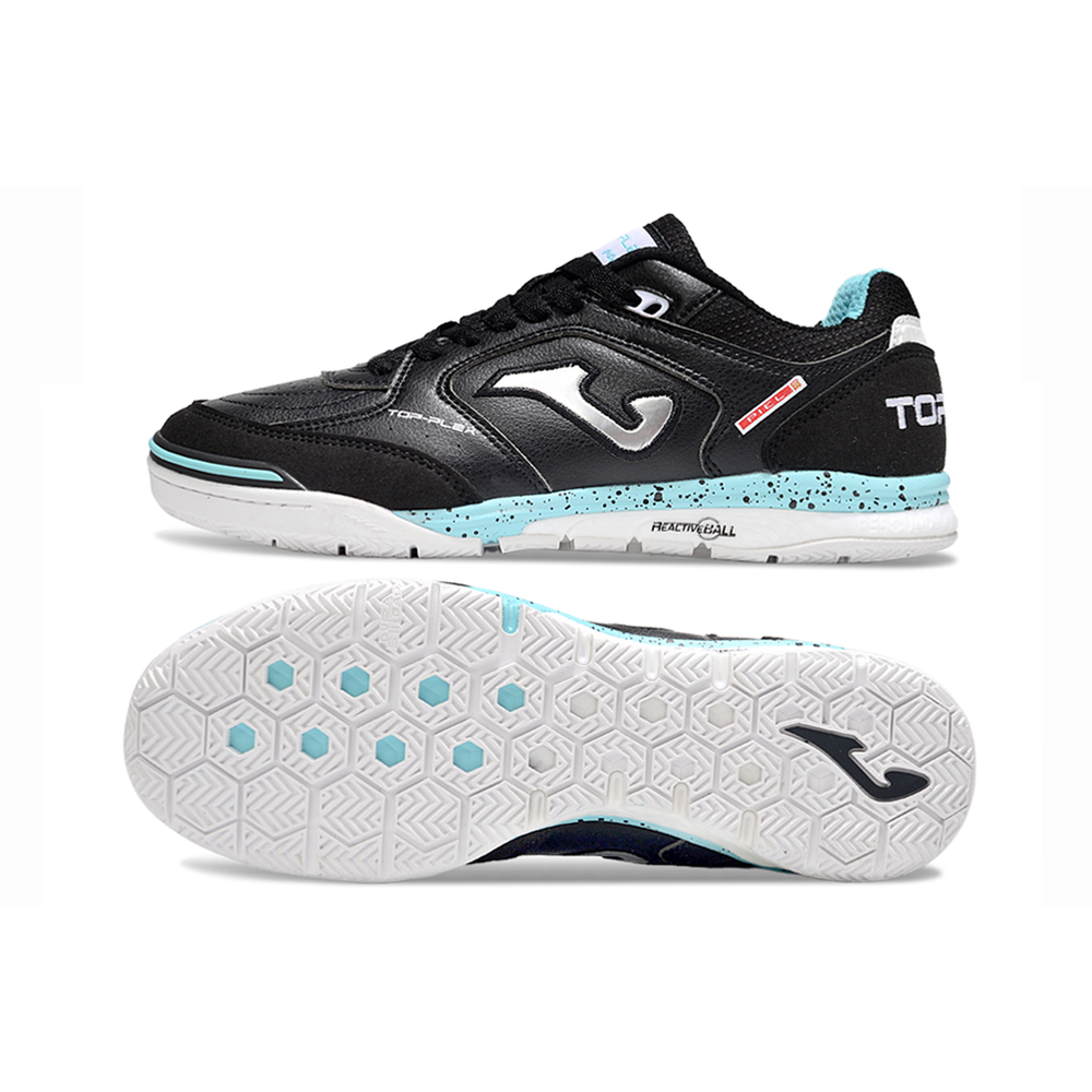 Chuteira Futsal Joma Top Flex Rebound IC Preto e Azul