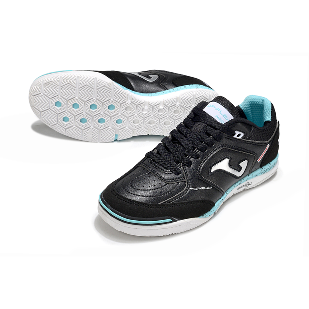 Chuteira Futsal Joma Top Flex Rebound IC Preto e Azul