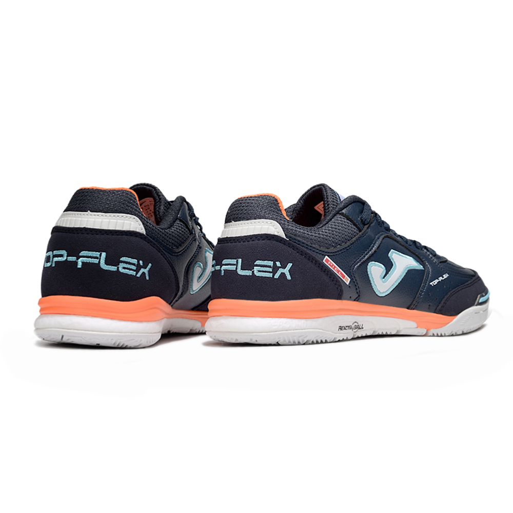 Chuteira Futsal Joma Top Flex Rebound IC Azul e Laranja