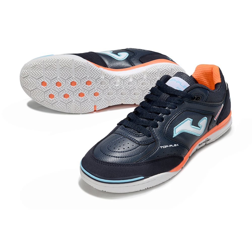 Chuteira Futsal Joma Top Flex Rebound IC Azul e Laranja