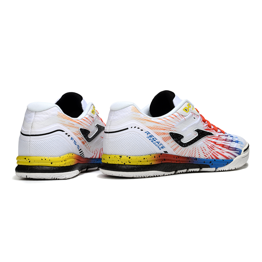 Chuteira Futsal Joma Regate Rebound IC Branca, Vermelha e Azul