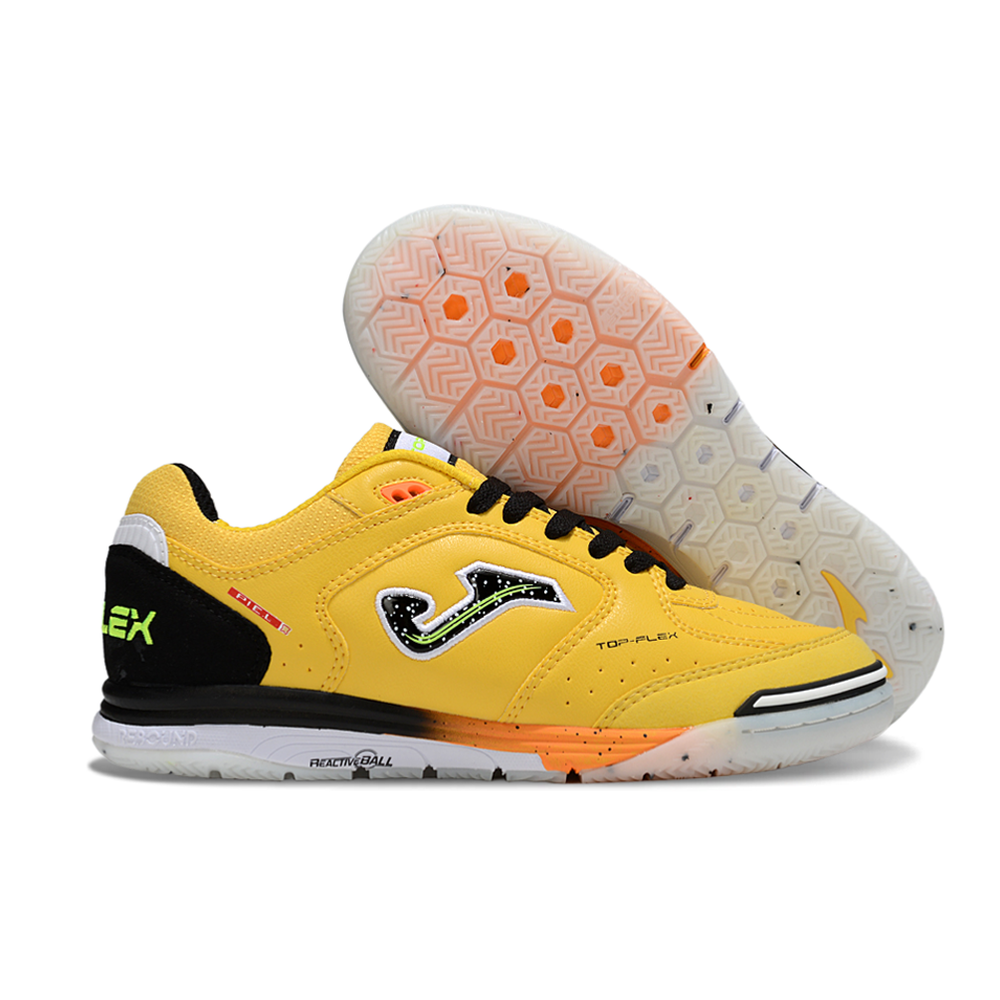 Chuteira Futsal Joma Top Flex Rebound IC Amarelo e Preto