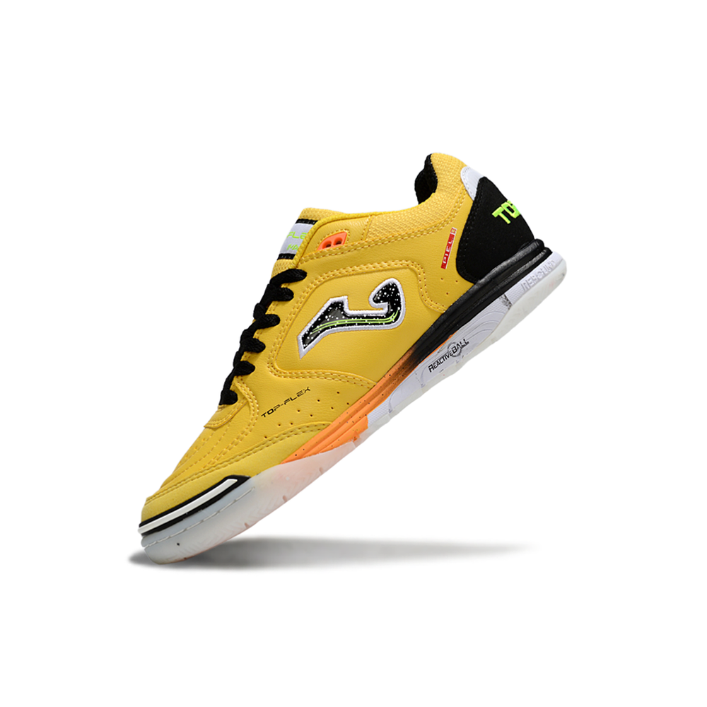 Chuteira Futsal Joma Top Flex Rebound IC Amarelo e Preto