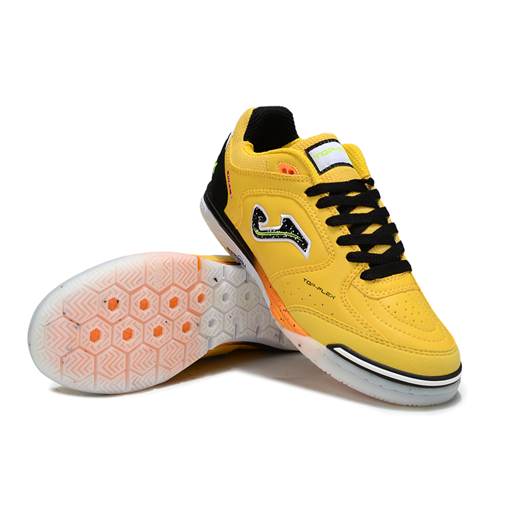 Chuteira Futsal Joma Top Flex Rebound IC Amarelo e Preto
