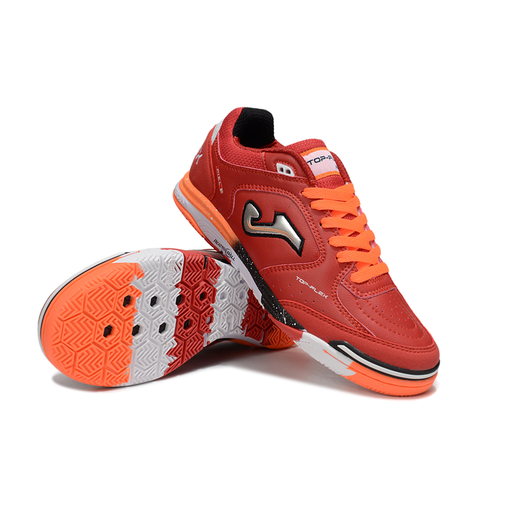 Chuteira Futsal Joma Top Flex Rebound IC Vermelha e Laranja