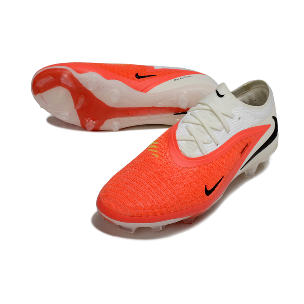 Chuteira Campo Nike Phantom GX 3 Elite FG Branco e Laranja 
