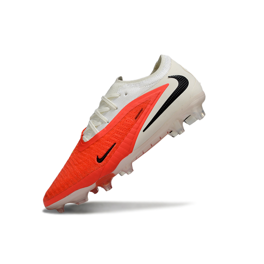 Chuteira Campo Nike Phantom GX 3 Elite FG Branco e Laranja 