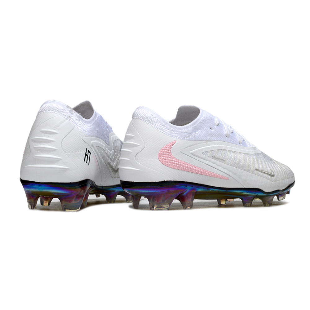 Chuteira Campo Nike Phantom GX 3 Elite FG Branco e Rosa