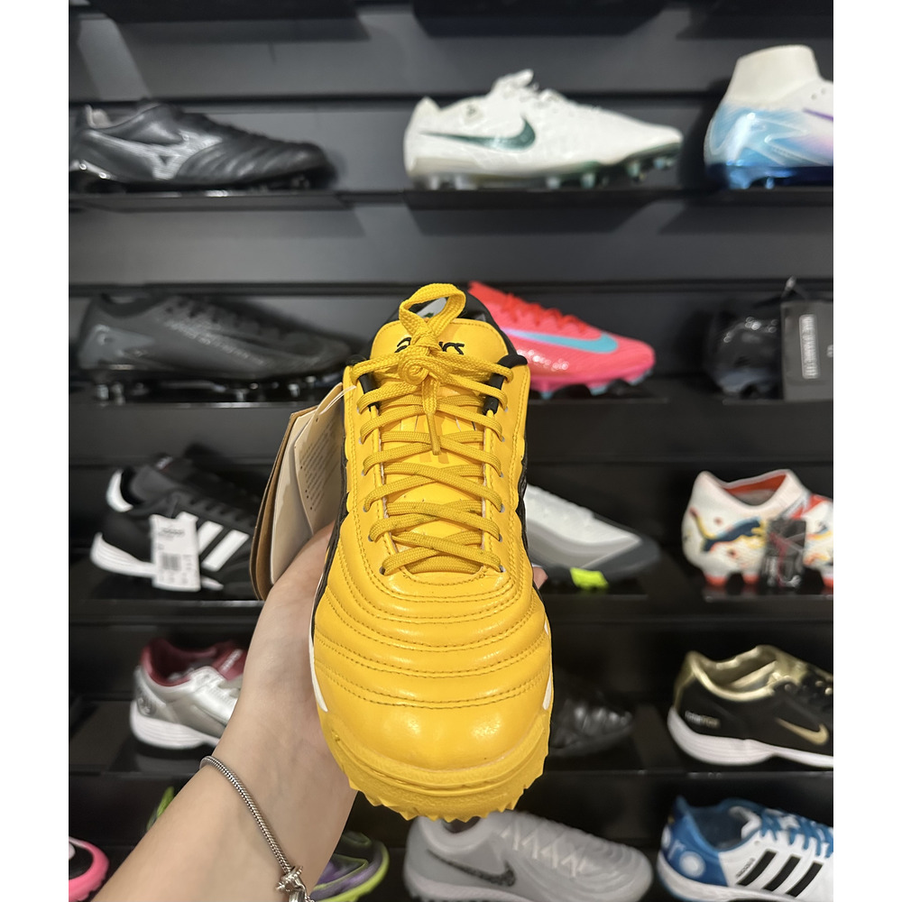 Chuteira Society Asics Japan TF Amarela e Preta - Pronta Entrega 