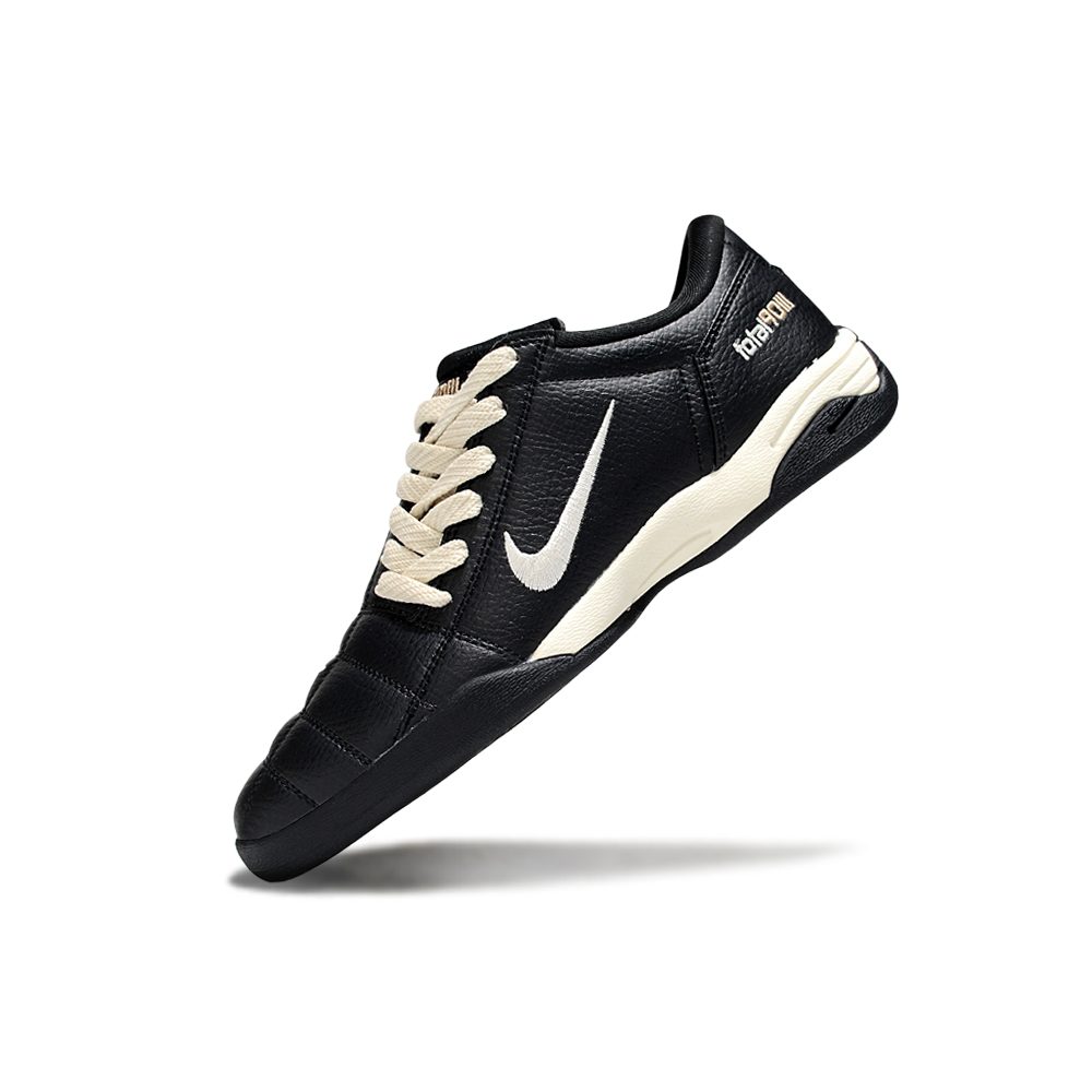Chuteira Futsal Nike Total 90 IC Preto e Bege 