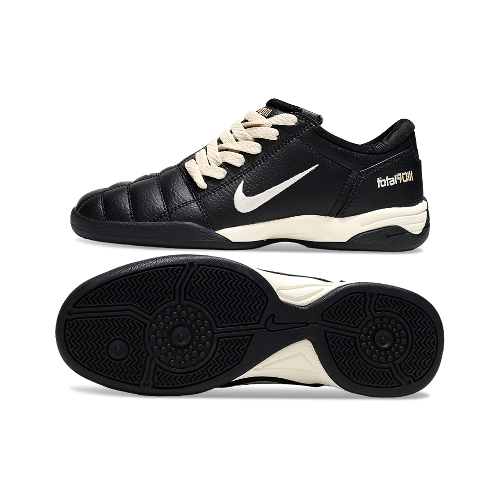 Chuteira Futsal Nike Total 90 IC Preto e Bege 