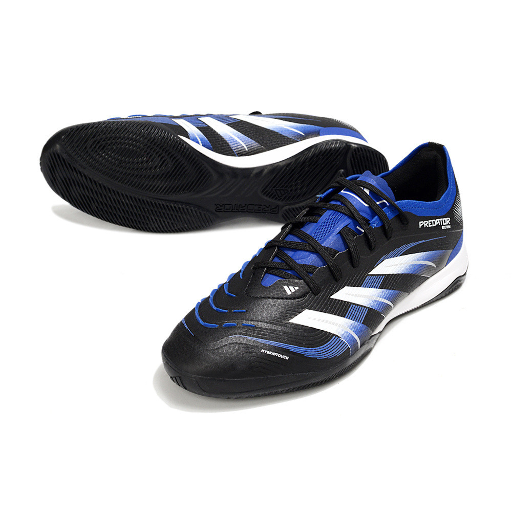 Chuteira Futsal Adidas Predator 24 Elite IC Preta e Azul "Bellingham"