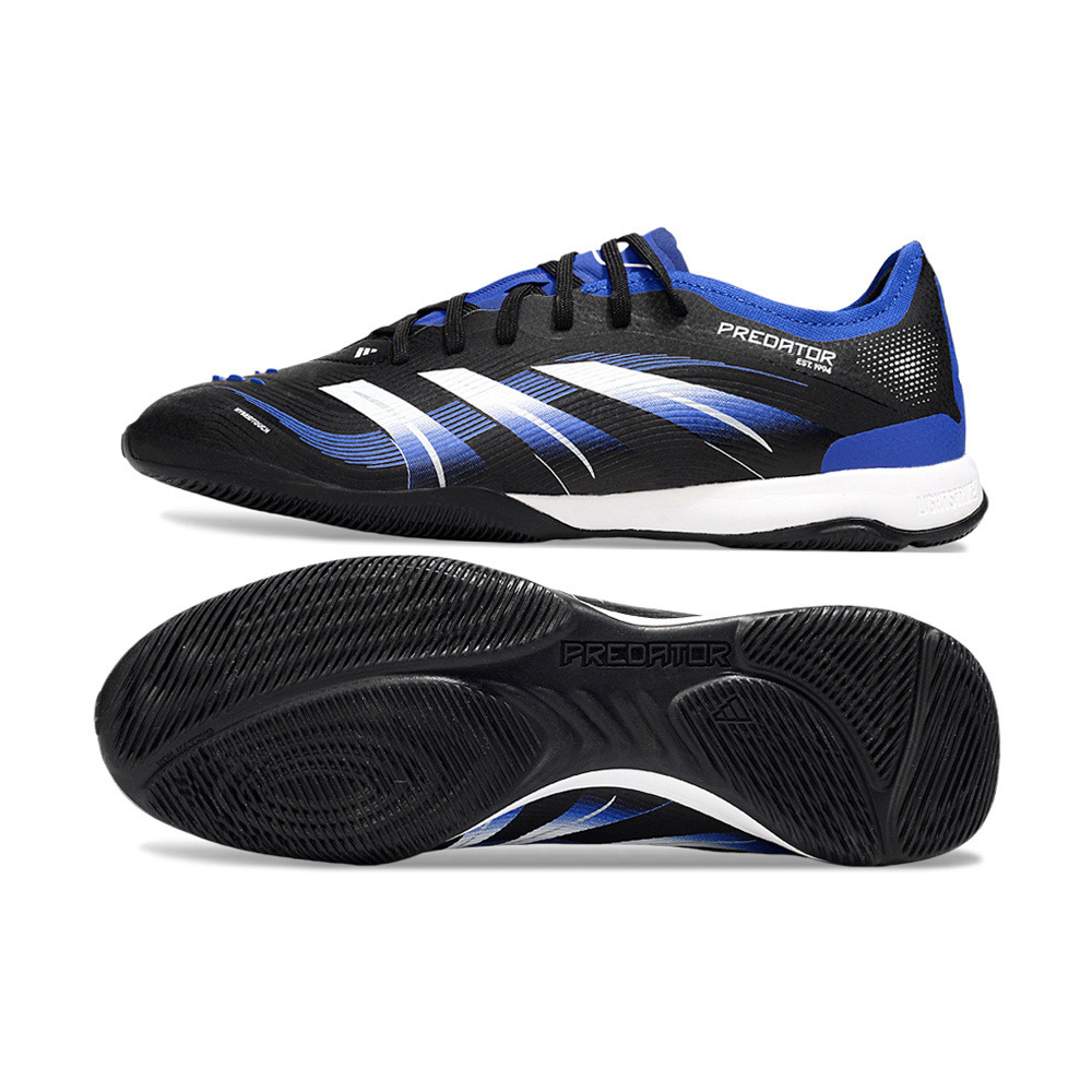 Chuteira Futsal Adidas Predator 24 Elite IC Preta e Azul "Bellingham"