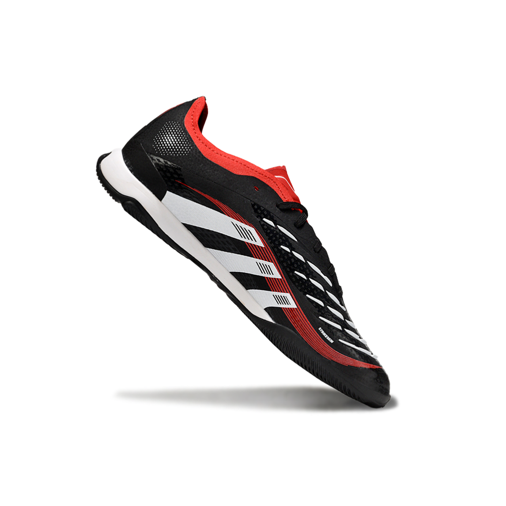Chuteira Futsal Adidas Predator 24 Elite IC Preta, Vermelha e Branca "Predator Moments"