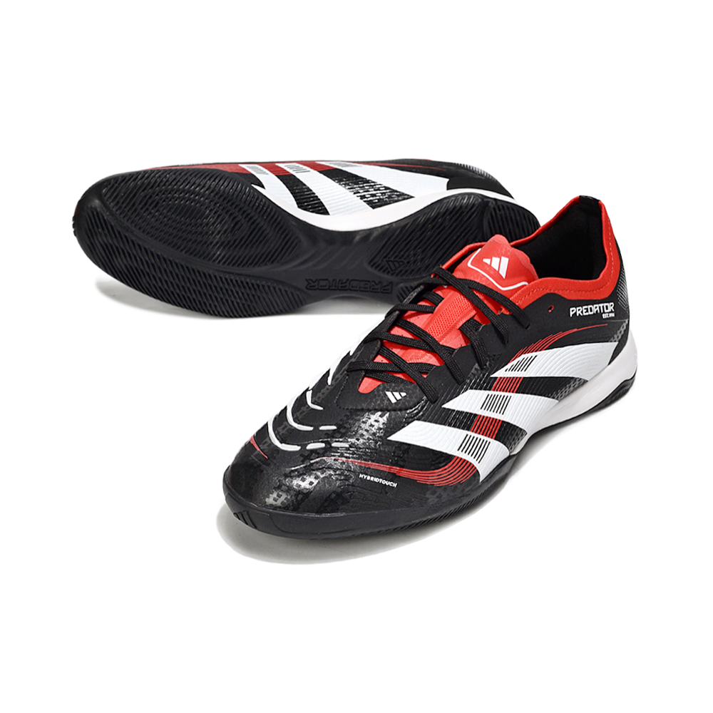 Chuteira Futsal Adidas Predator 24 Elite IC Preta, Vermelha e Branca "Predator Moments"