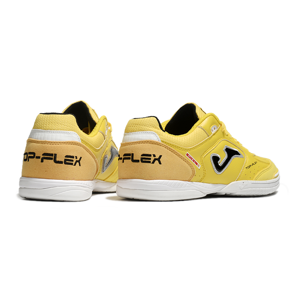 Chuteira Futsal Joma Top Flex Rebound IC Amarela e Laranja