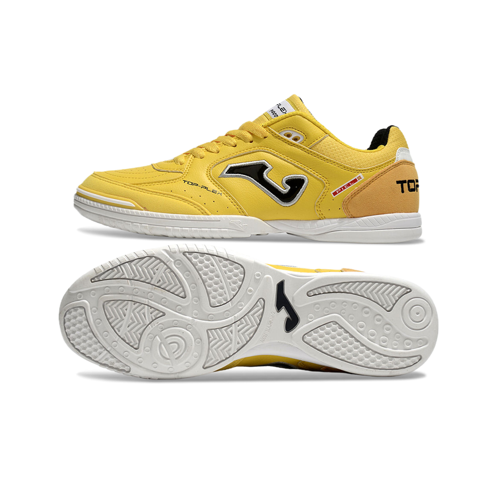 Chuteira Futsal Joma Top Flex Rebound IC Amarela e Laranja