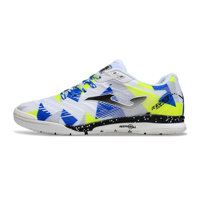Chuteira Futsal Joma Regate Rebound IC Branca, Azul e Verde