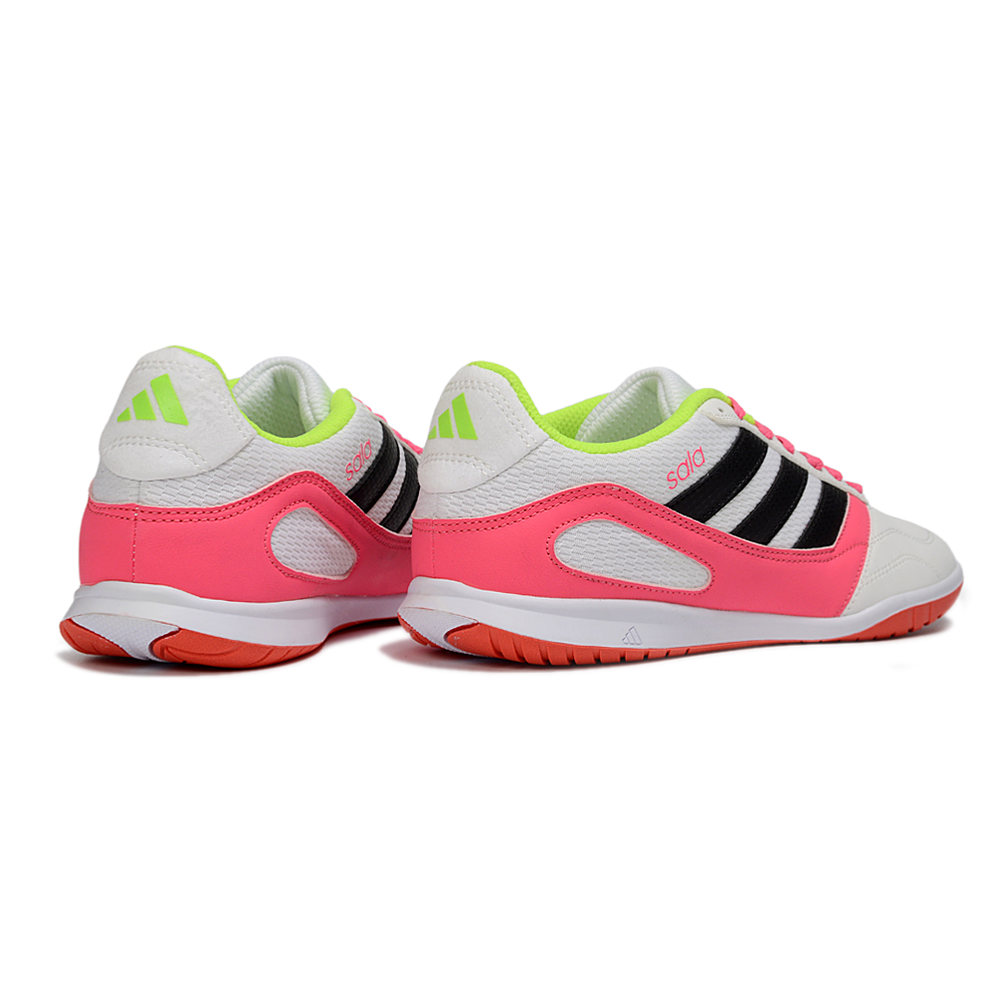 Chuteira Futsal Adidas Top Sala IC Branco, Rosa, Verde e Preto