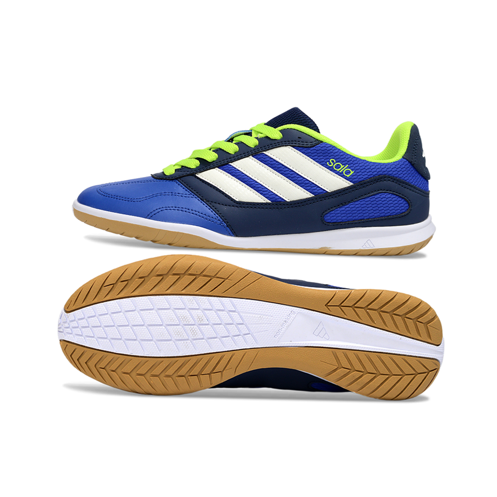 Chuteira Futsal Adidas Top Sala IC Azul, Verde e Branco 