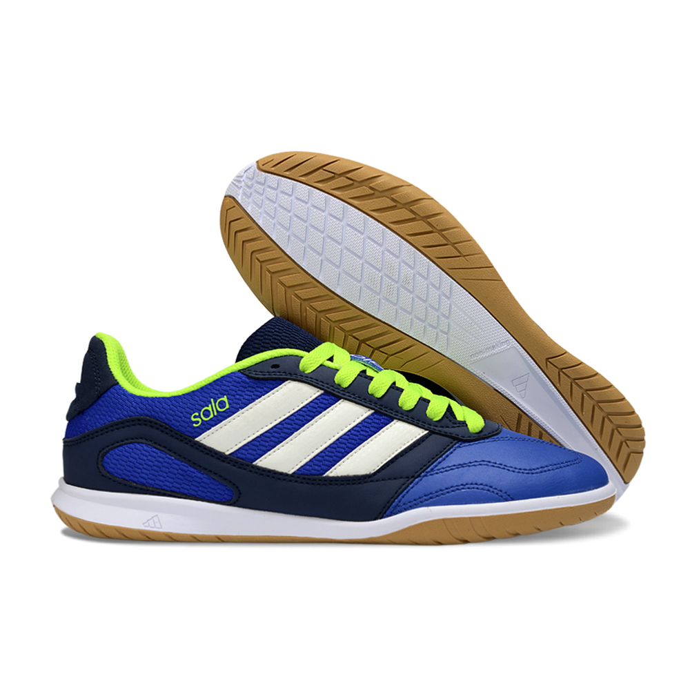 Chuteira Futsal Adidas Top Sala IC Azul, Verde e Branco 