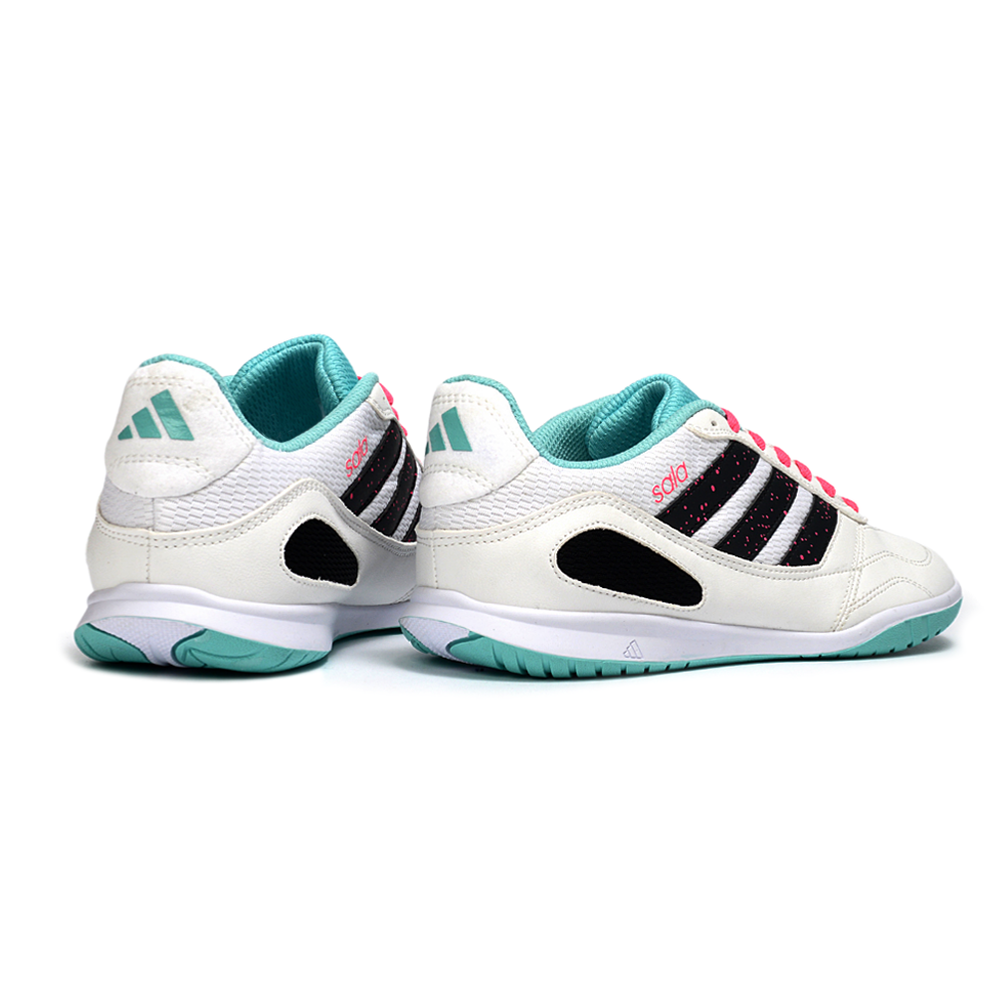 Chuteira Futsal Adidas Top Sala IC Branco, Rosa, Verde e Preto