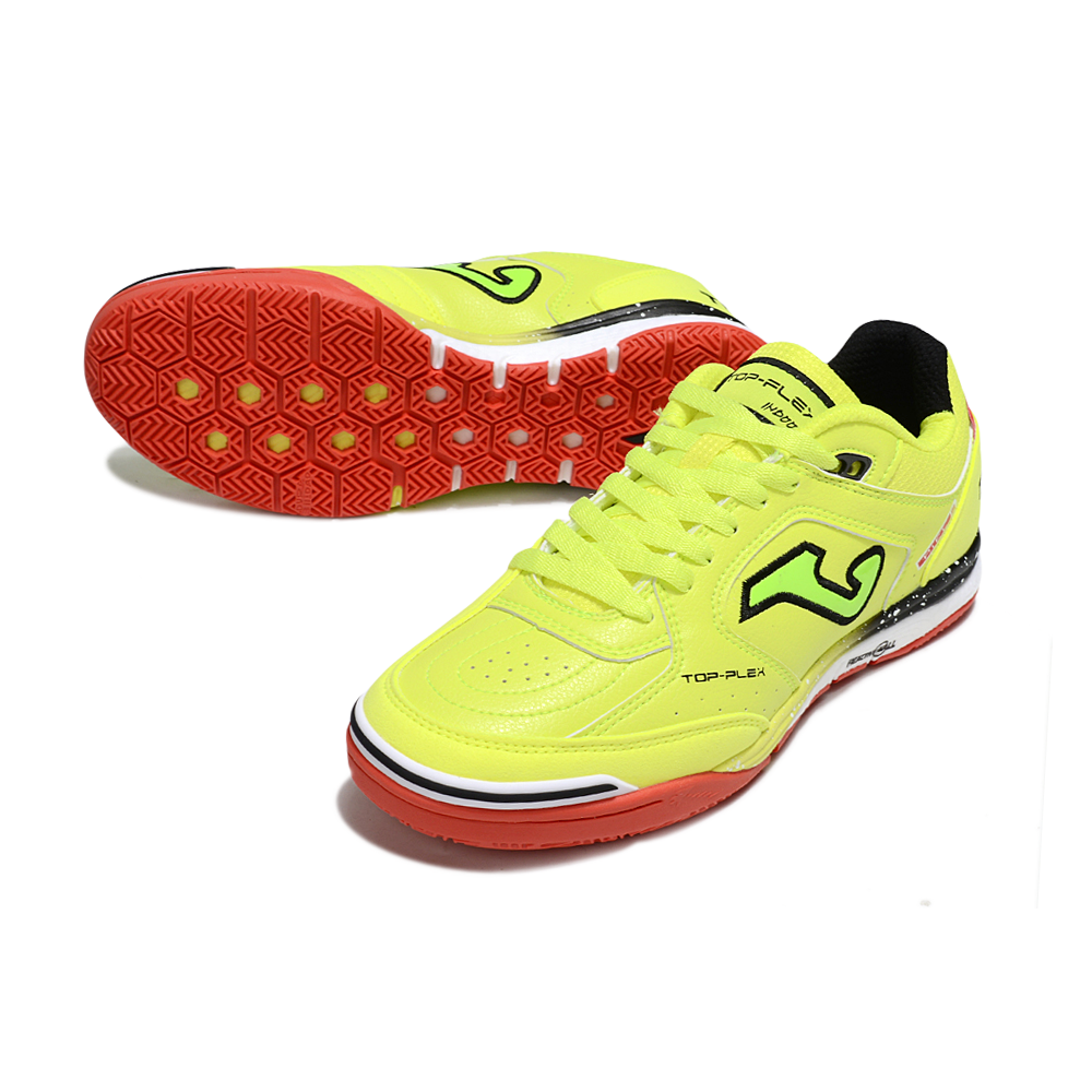 Chuteira Futsal Joma Top Flex Rebound IC Neon e Laranja