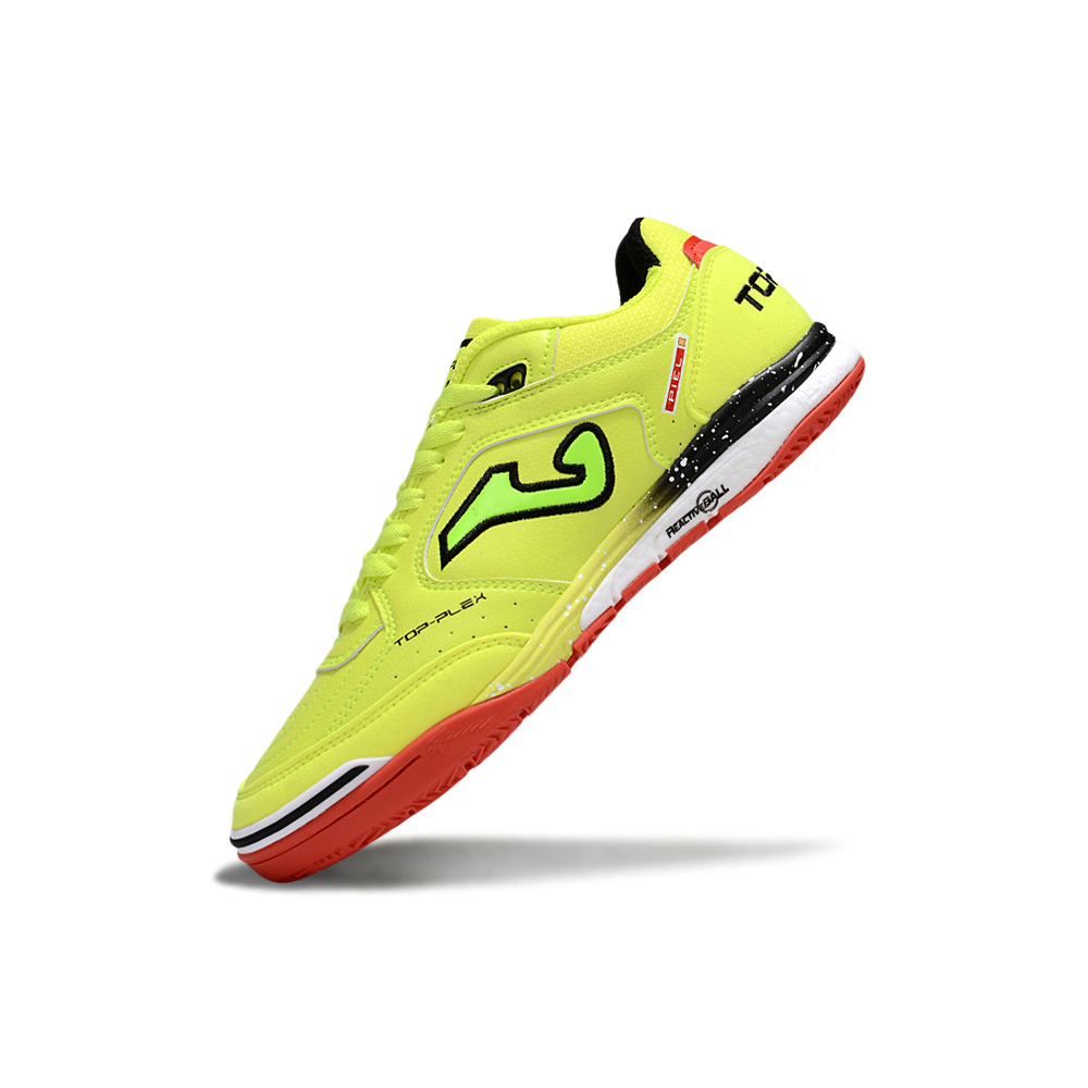 Chuteira Futsal Joma Top Flex Rebound IC Neon e Laranja