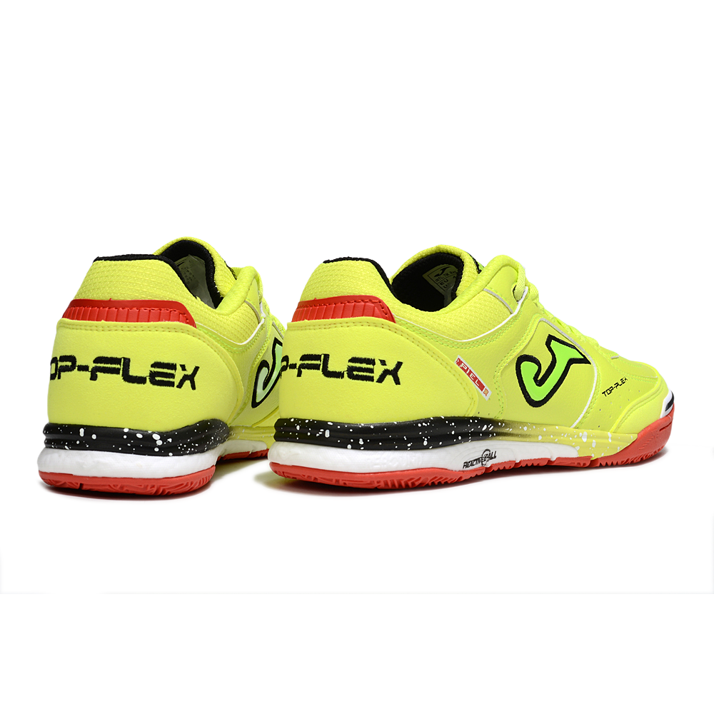 Chuteira Futsal Joma Top Flex Rebound IC Neon e Laranja