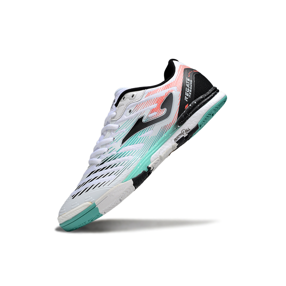 Chuteira Futsal Joma Regate Rebound IC Branca, Preta e Verde