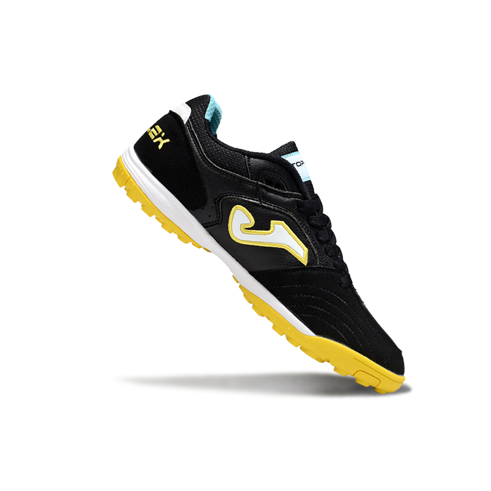 Chuteira Society Joma Top Flex TF Preta e Amarela