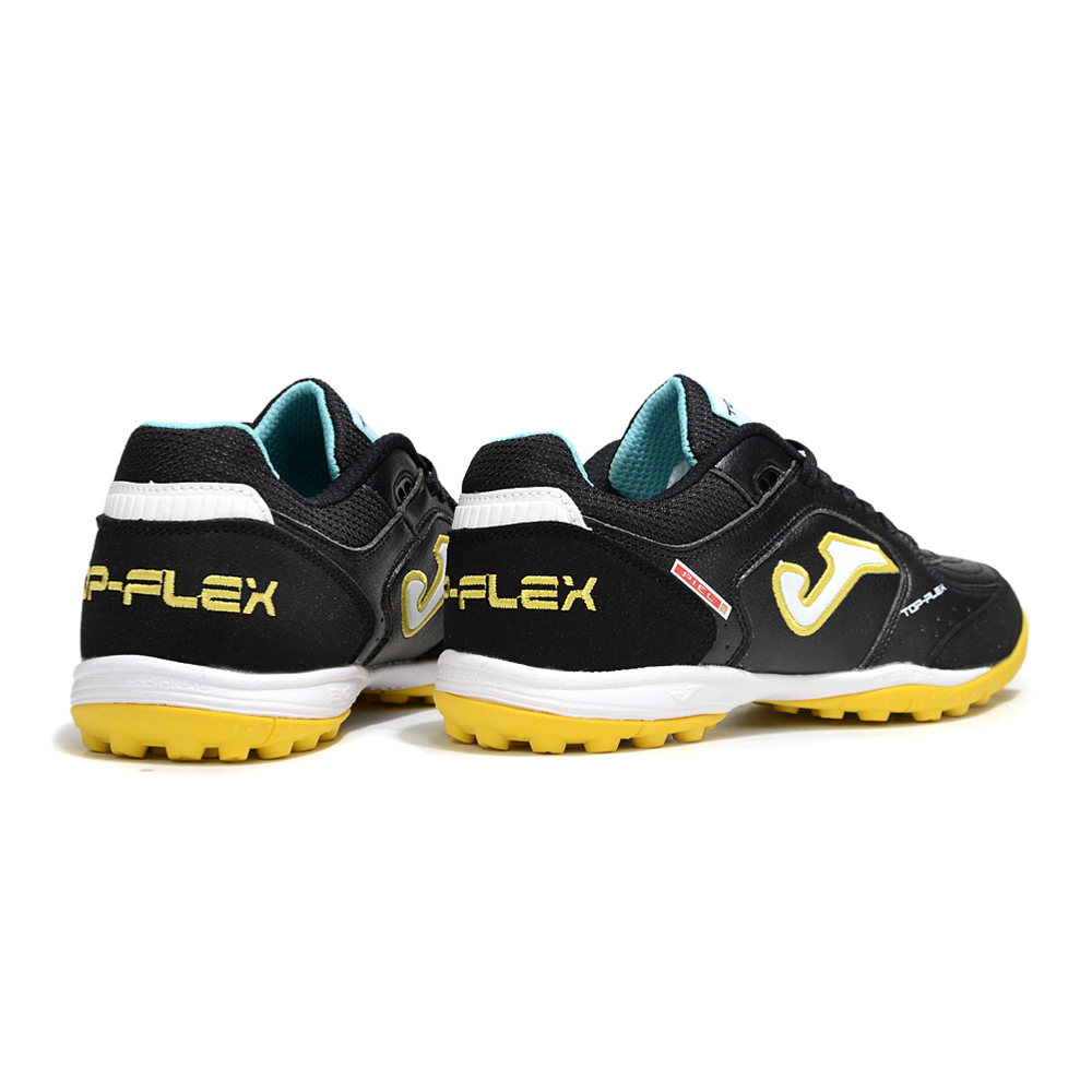 Chuteira Society Joma Top Flex TF Preta e Amarela